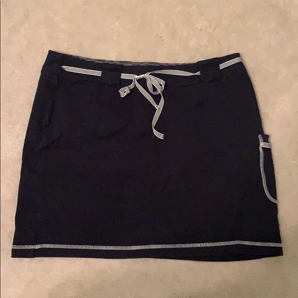Loft Navy and White Skirt